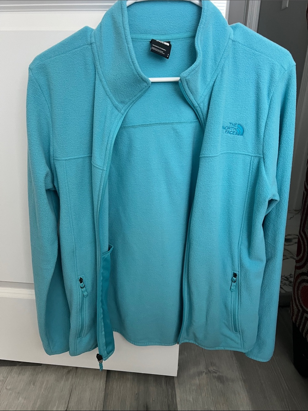 The North Face Women's Aqua Blue Teddy Fleece Jacket